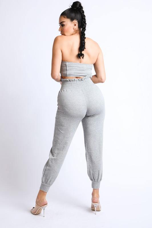 Drita Jogger Set in Grey - BlazeNYC