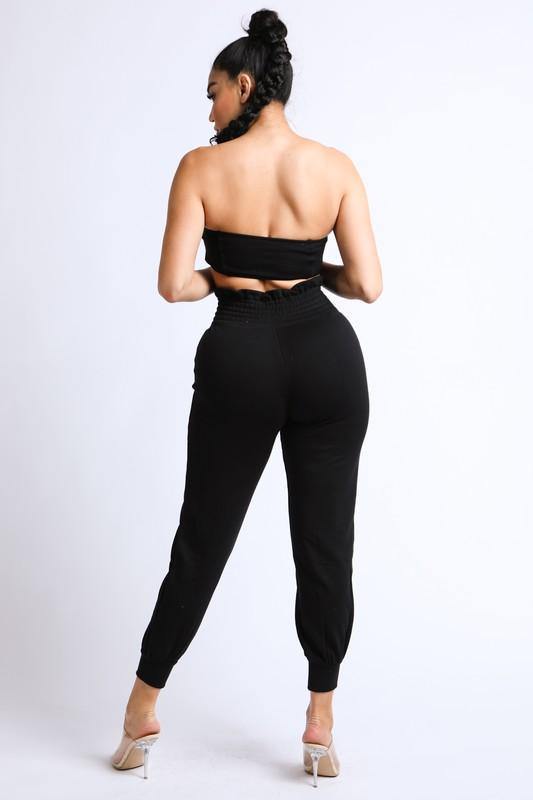 Drita Jogger Set in Black - BlazeNYC