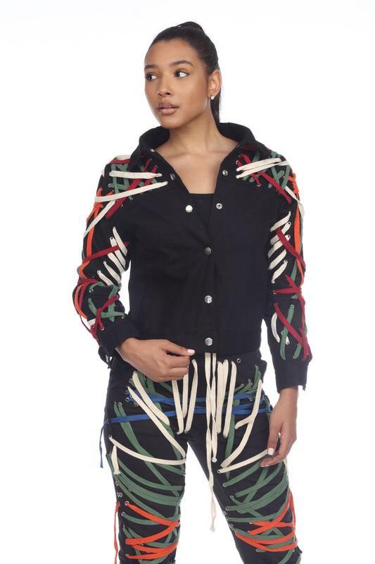 Raya Jacket with Multi-Colored Detailing - BlazeNYC