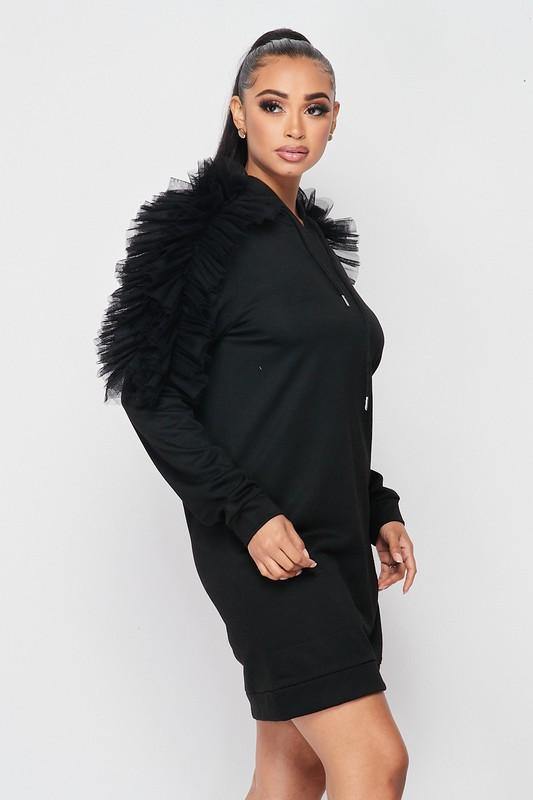Little Hooded Dress in Black - BlazeNYC