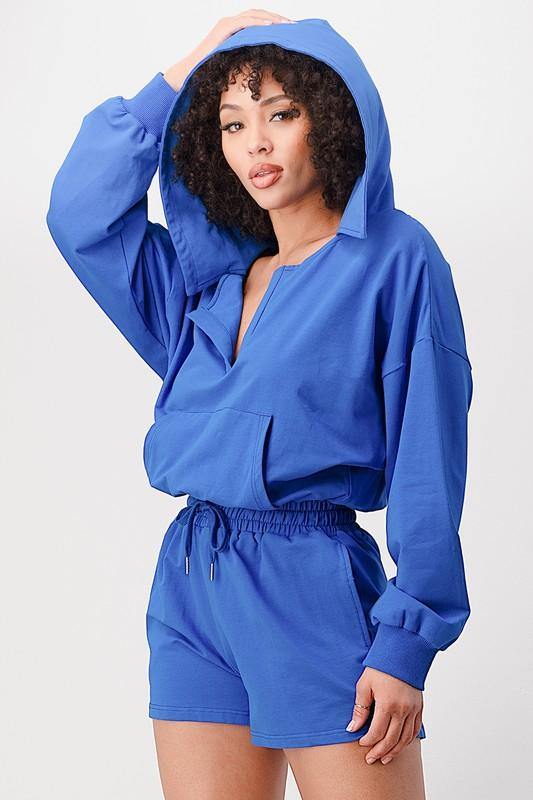 On The Run Romper in Royal - BlazeNYC