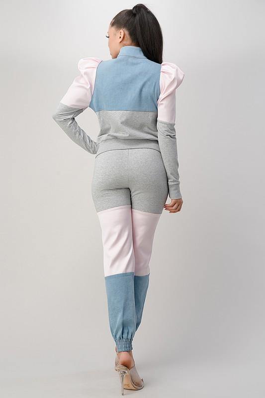 Color Block Sweatsuit - BlazeNYC