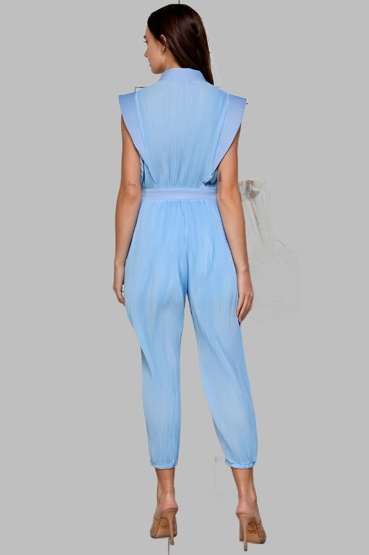 Structure Jumpsuit in Blue - BlazeNYC