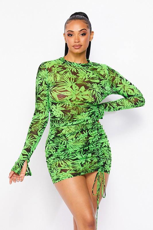 Palm Mini Dress - BlazeNYC