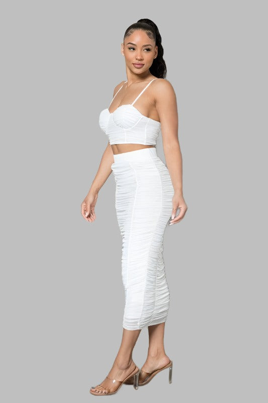 Ruched Skirt Set - BlazeNYC