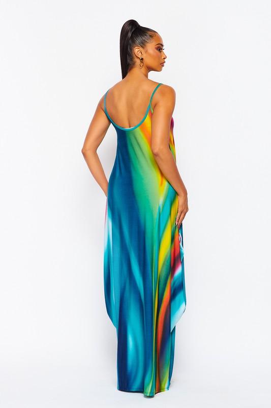 Waves Maxi Dress in Blue - BlazeNYC