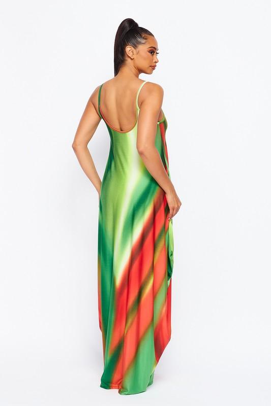 Waves Maxi Dress in Green - BlazeNYC