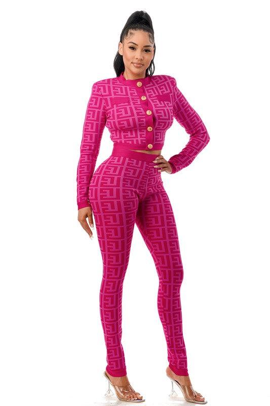 Designer Material Pants Set - BlazeNYC