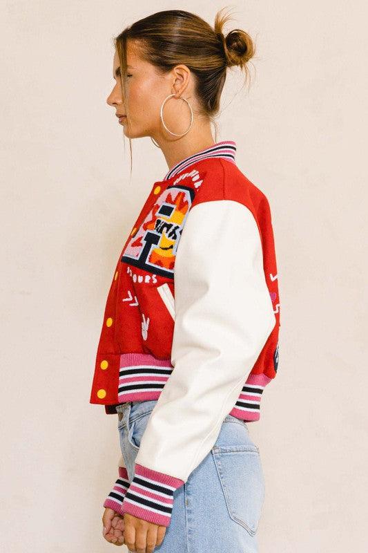 Red Varsity Jacket - BlazeNYC
