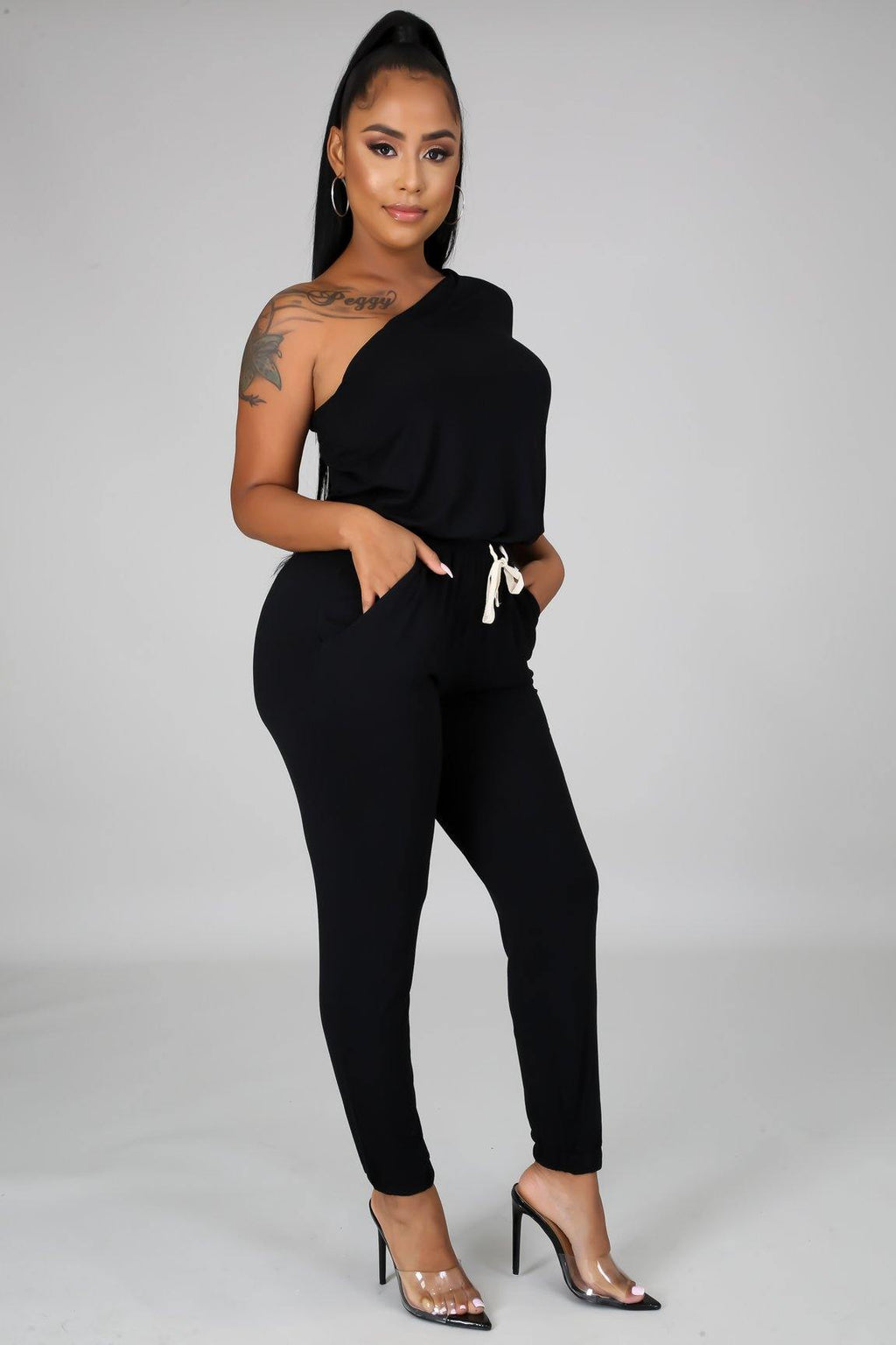 Lashae One Shoulder Jumpsuit - BlazeNYC